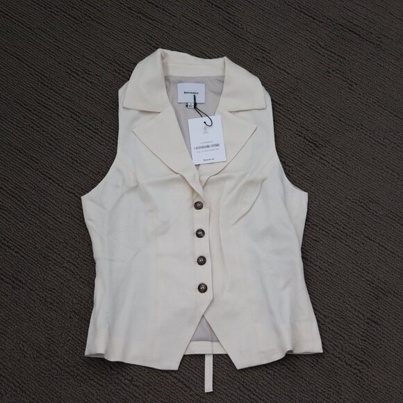 NWT REFORMATION Taryn Two Piece - Sugar Size 0 - Picture 6 of 12